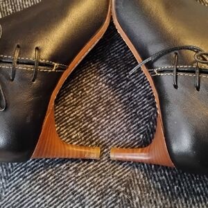Italian Black Leather Heels